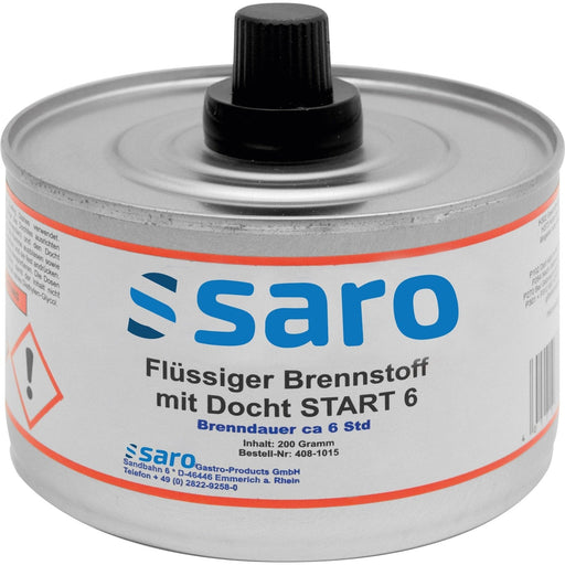 Saro - SARO Flüssiger Brennstoff m. Docht START 6, VPE 24Dosen - GastroDeals