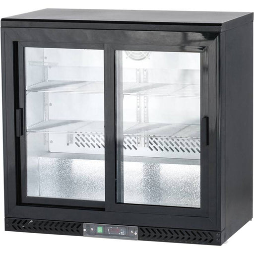 Stalgast - Bar-Kühlschrank mit 2 Glas-Schiebetüren, 202 Liter - GastroDeals