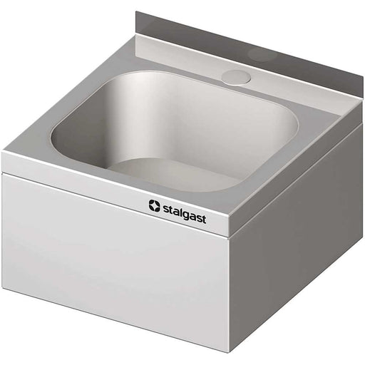 Stalgast - Handwaschbecken zur Wandmontage, 400 x 350 x 150 mm (BxTxH), mit Aufkantung, verschweißt - GastroDeals